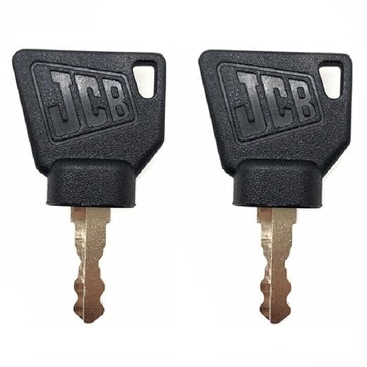 TAURISH New Ignition Key (Pack Off 2) with OEM Logo for JCB Backhoe (Part NO. 701/45501 331/26790)