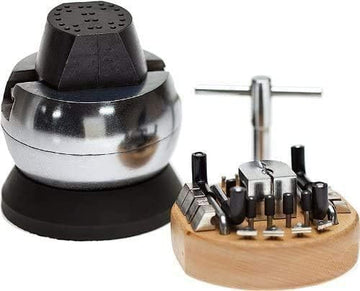 5" ENGRAVING BLOCK + 34 ATTACHMENTS Ball Vise Setting Jewelry with Rubber Base