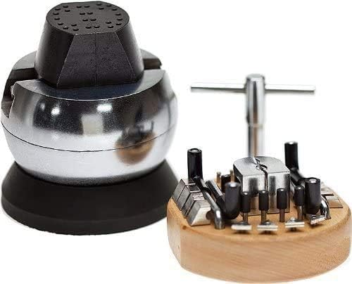 5" ENGRAVING BLOCK + 34 ATTACHMENTS Ball Vise Setting Jewelry with Rubber Base