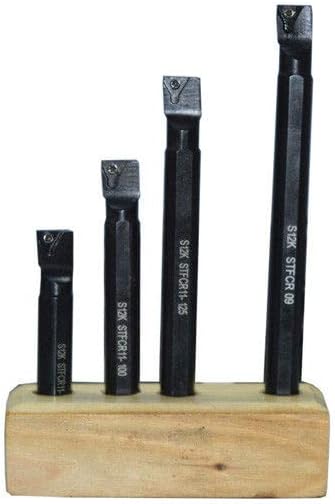 Carbide Indexable Boring Bars with 12mm Shank 4 Piece Set - New Boring Head