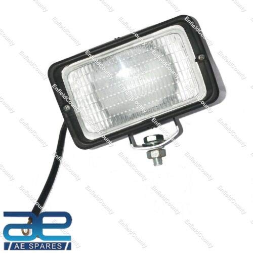 TAURISH Work Lamp Spotlight+H3 Bulb Fits Trailer Digger JCB Terex Massey John Deere