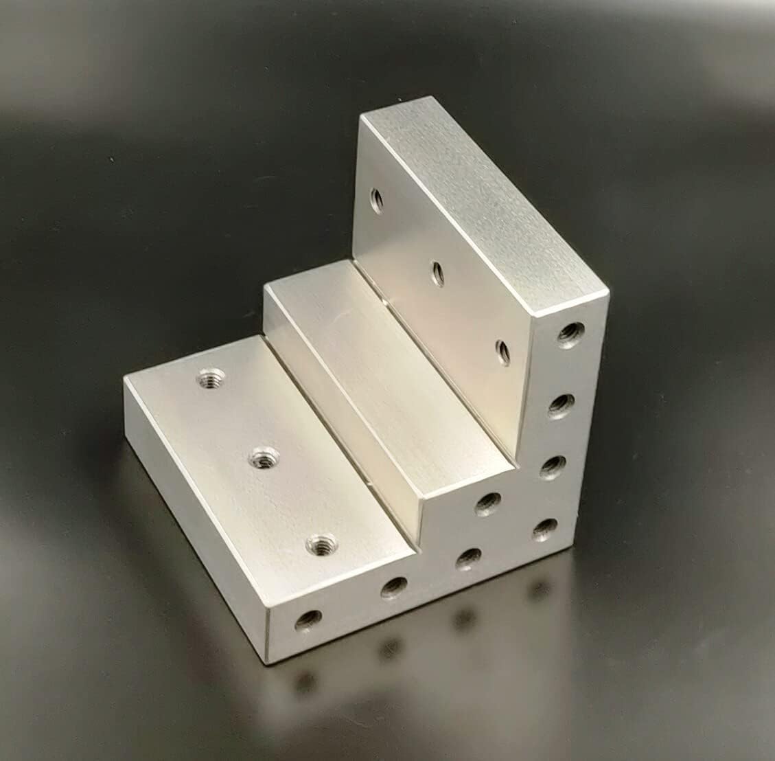 Caste Iron 100 mm/ 4" Stepped Angle Plate for Milling Machine Lathe Engineering Work-holding Tools-Tapped Drills
