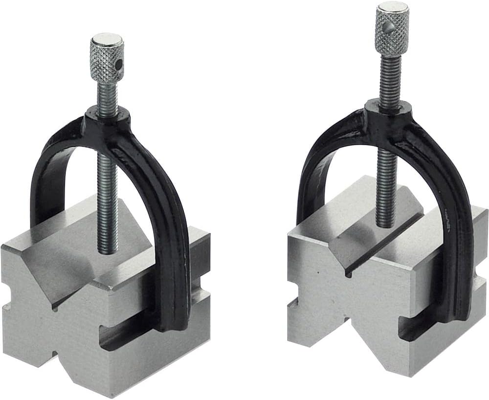 Grizzly H5609 V-Block Pair with Clamps 1-3/4-Inch