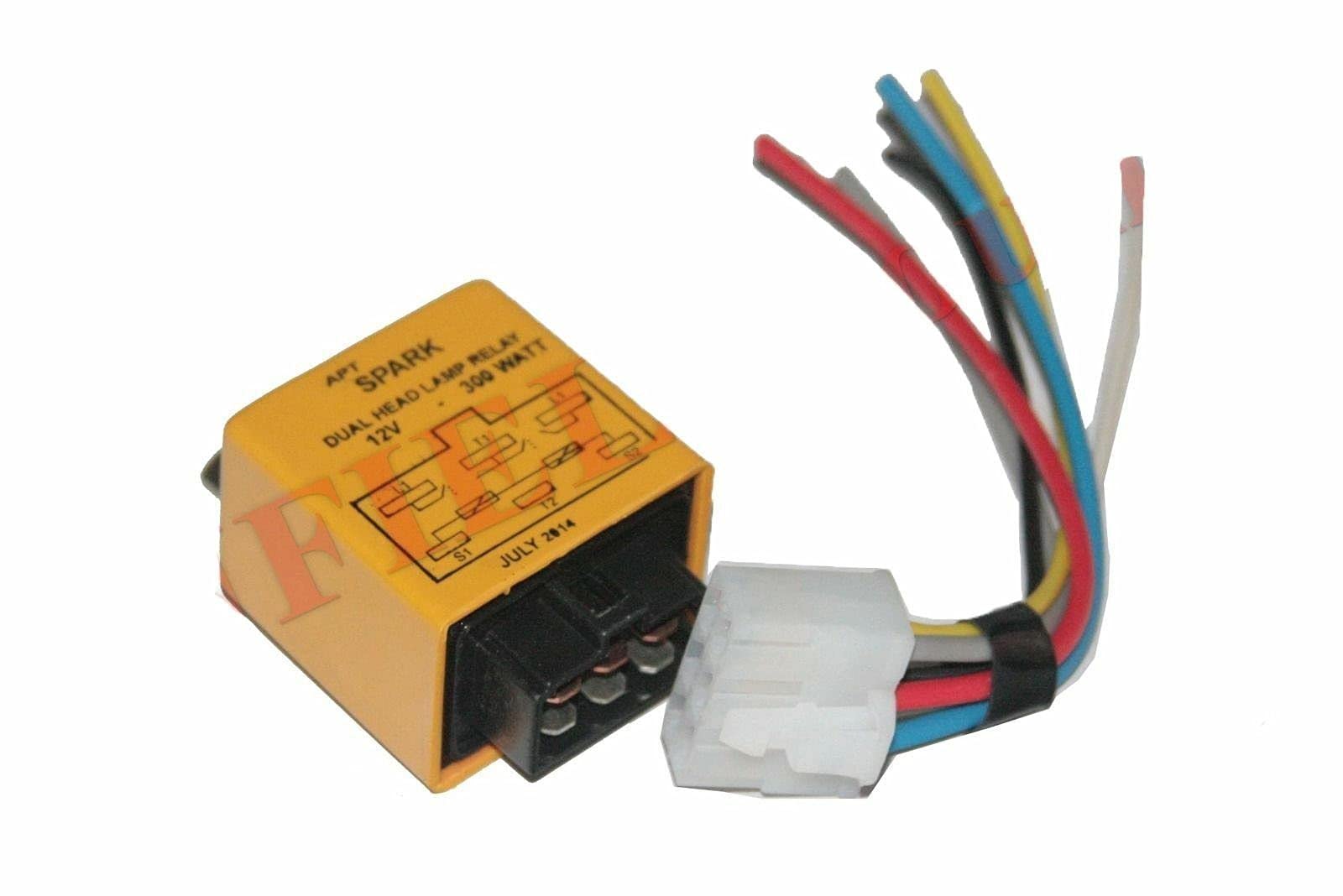TAURISH 'Massey Ferguson' Tractor Dual Head Lamp Relay 12v 300 Watt With Connector