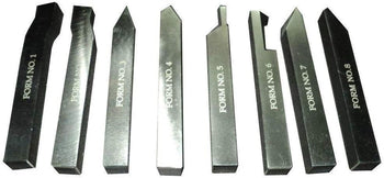 TAURISH 8 Piece HSS Lathe Form Tools Set Form Tools 6 mm - 1/4