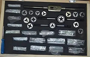 TAURISH British Tap and Die Set BSW BSF BSCYCLE BA BSP CEI Whitworth All in One Complete Set