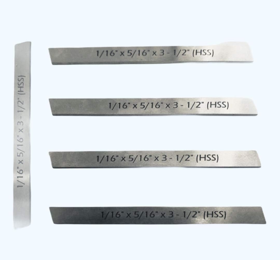 Set of 5 HSS Blades 1/16" X 5/16" X 3.5" for Lathe Parting Cut off Holders