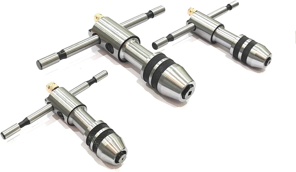 AD INTERNATIONAL Reversible Ratchet Adjustable Tap Wrench Machine Tools ((SET OF ALL 3 ITEMS))