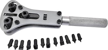 TAURISH Waterproof Satin Finish Watch Jaxa Type Four Different jaw pins and Versatile Watch Case Opener Watch Repair Tool