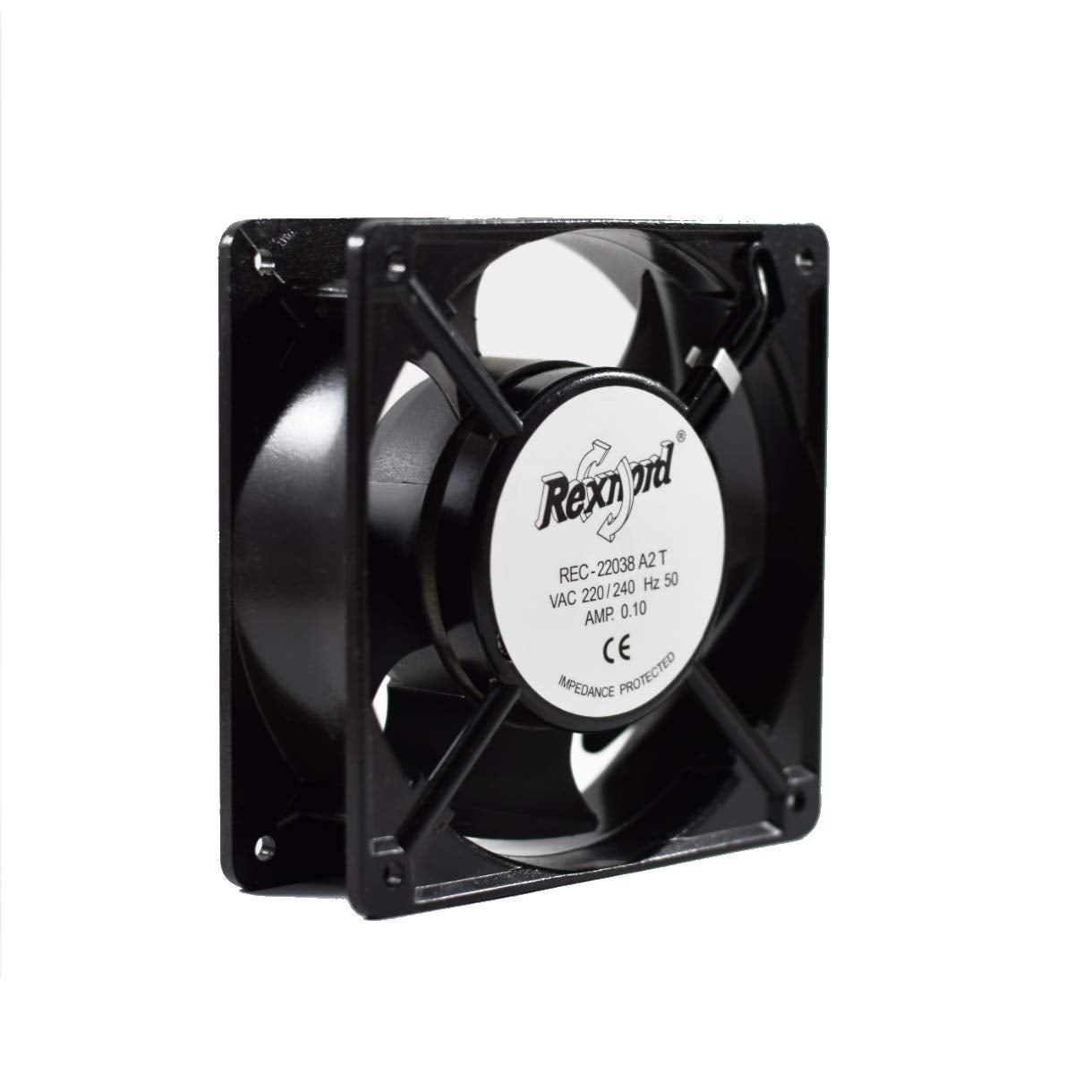 Rexnord 22038 A2 T Panel Square Aluminium Die Cast Exhaust Fan (Black, 4 X 4 Inches)