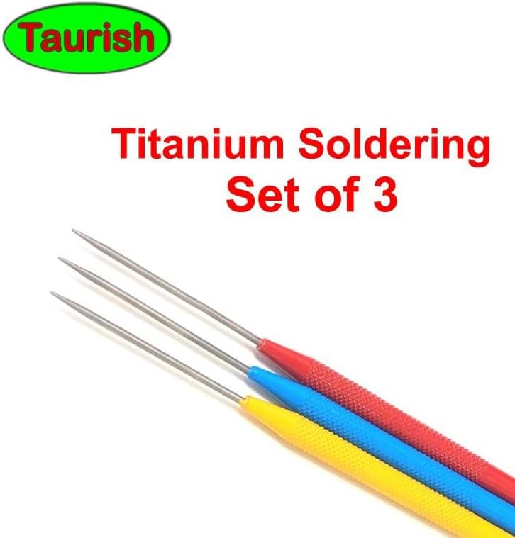 TAURISH Deluxe Titanium Soldering Pick Set, Set of 3, 6-1/2 Inches