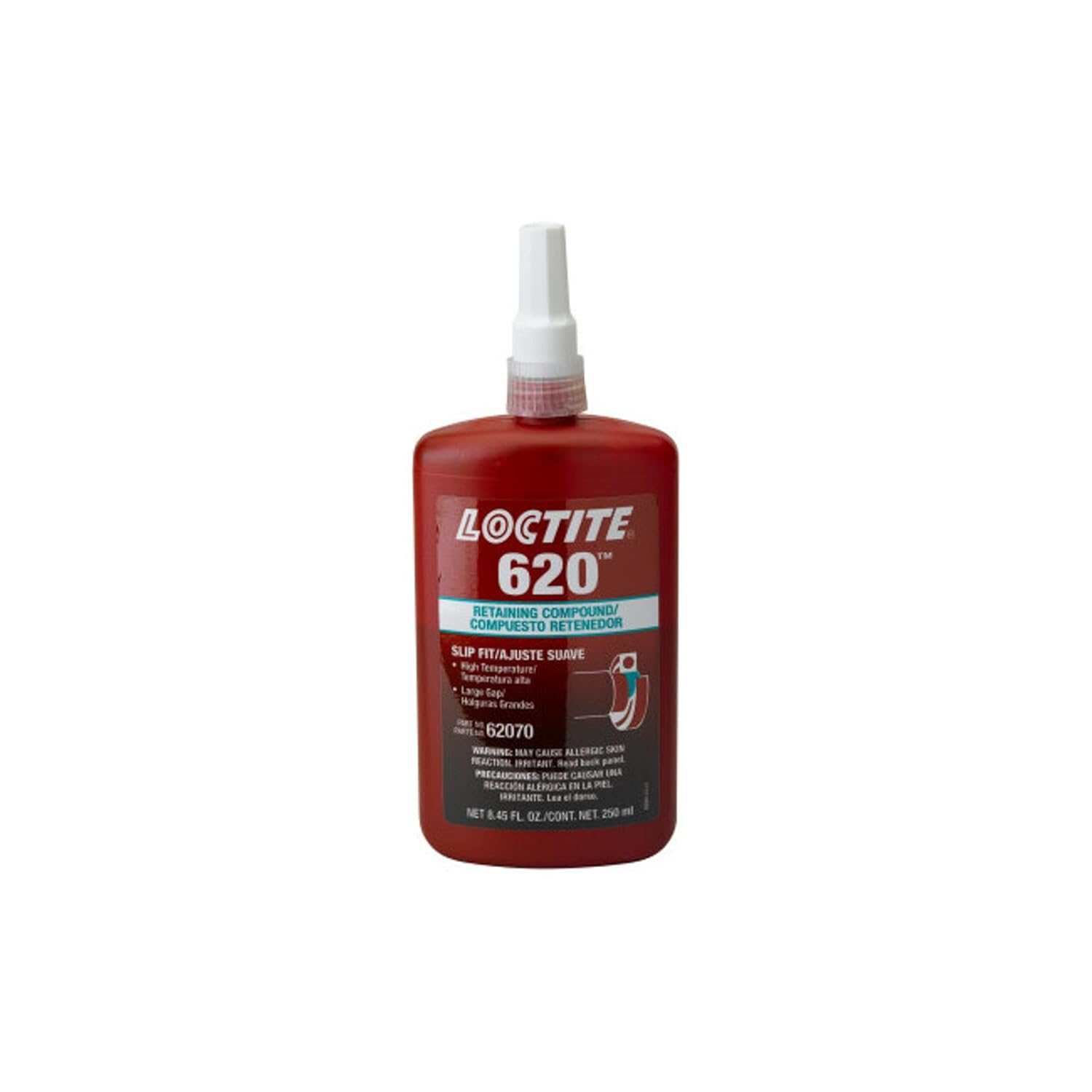 620 Retaining Compound, Slip Fit, High Temperature, 250 ml Bottle