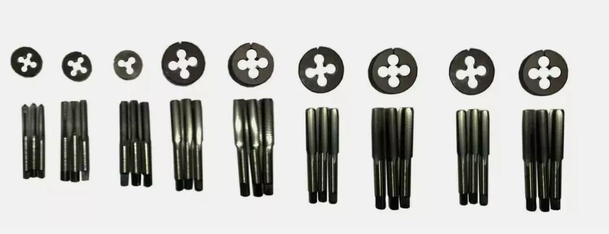 Taurish Taps & Dies Bsb Bscy Cycle 26 Tpi Thread - 1/4inch To 3/4inch 9 Sizes Tap Die Set