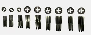 Taurish Taps & Dies Bsb Bscy Cycle 26 Tpi Thread - 1/4inch To 3/4inch 9 Sizes Tap Die Set