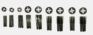 Taurish Taps & Dies Bsb Bscy Cycle 26 Tpi Thread - 1/4inch To 3/4inch 9 Sizes Tap Die Set