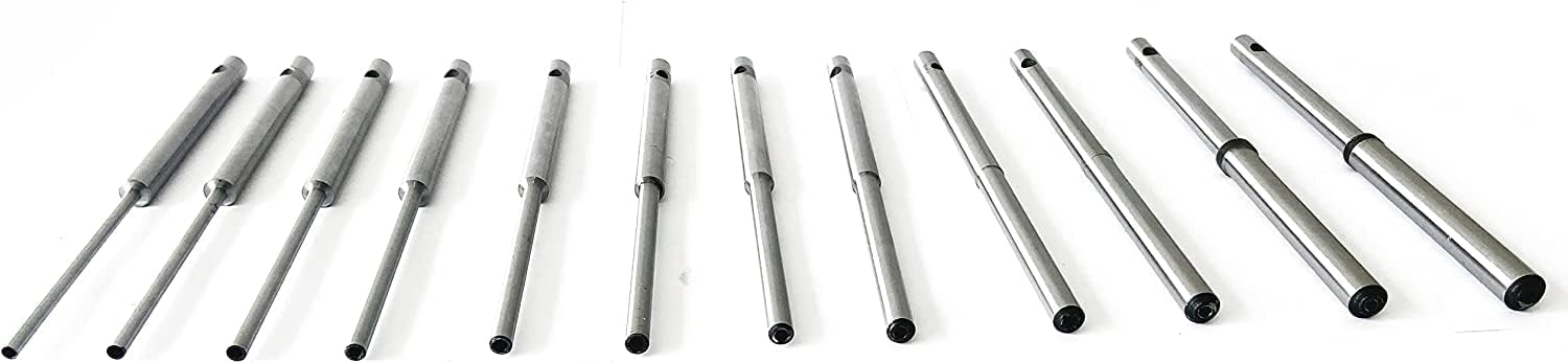 TAURISH 12 Pieces Sioux Valve Seat Grinder Straight Pilots Grinding Stems Hardened (Top 0.385 inches) Sizes From 4mm to 12mm