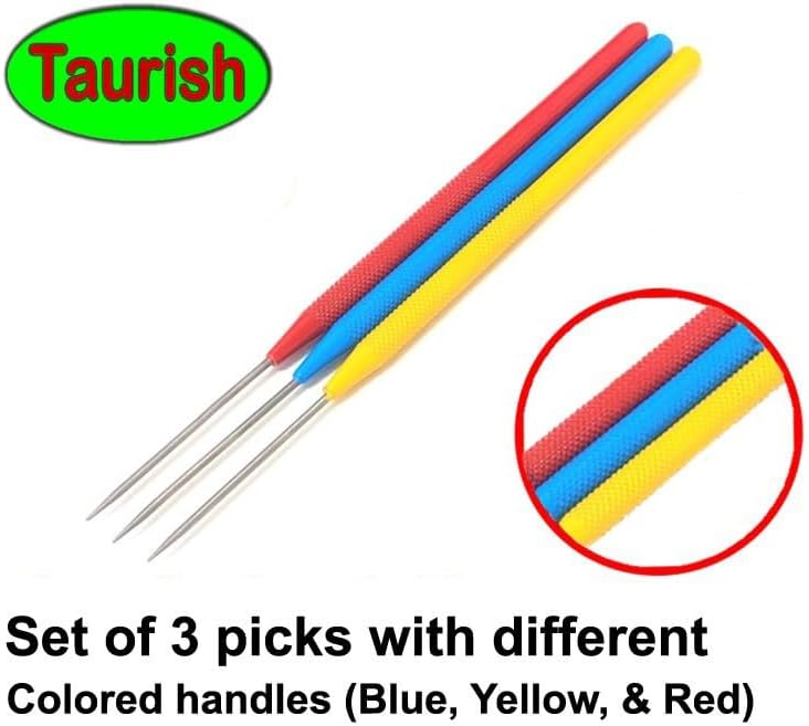 TAURISH Deluxe Titanium Soldering Pick Set, Set of 3, 6-1/2 Inches