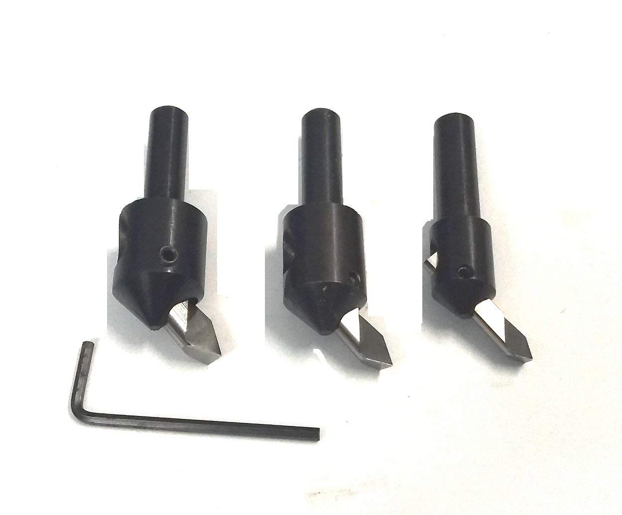TAURISH Set of 3 Pcs Fly Cutters 3/8" SHANK + HSS Tool Bit