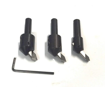 TAURISH Set of 3 Pcs Fly Cutters 3/8" SHANK + HSS Tool Bit