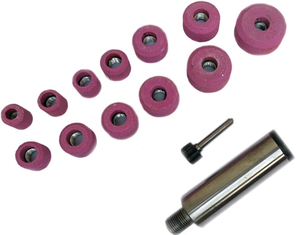 12/20/24 pieces Valve Seat Grinding Stones + Sioux 11/16" Thread Holder (12x Stones + 11/16" Holder)