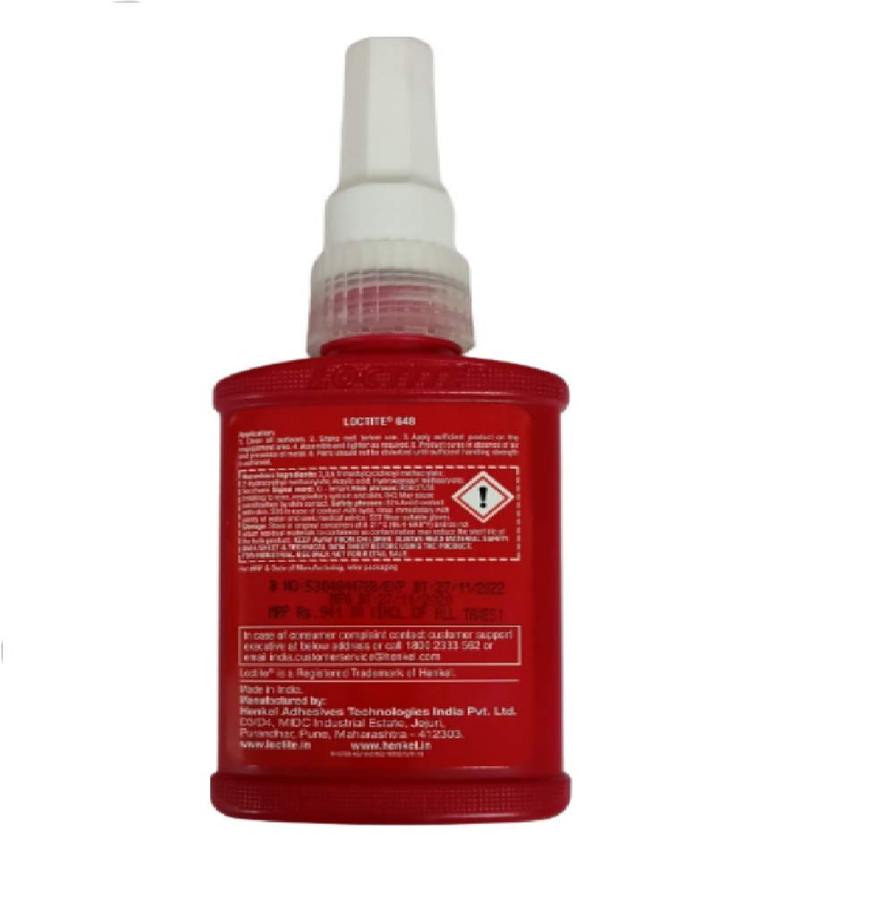 Loctite 21444 648 50ml Press Fit High Strength Rapid Cure Retaining Compound Bottle