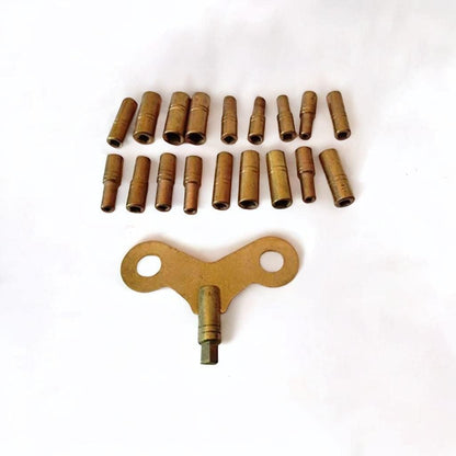 Brass Blessing 18 Piece Clock Winding Key Set - Original Brass, Odd/Even Number (5020)