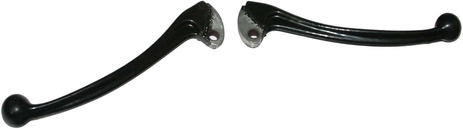 Enfield County Black Plastic Coated Clutch Brake Lever Pair Ball End Units Compatible with Yamaha Rd350