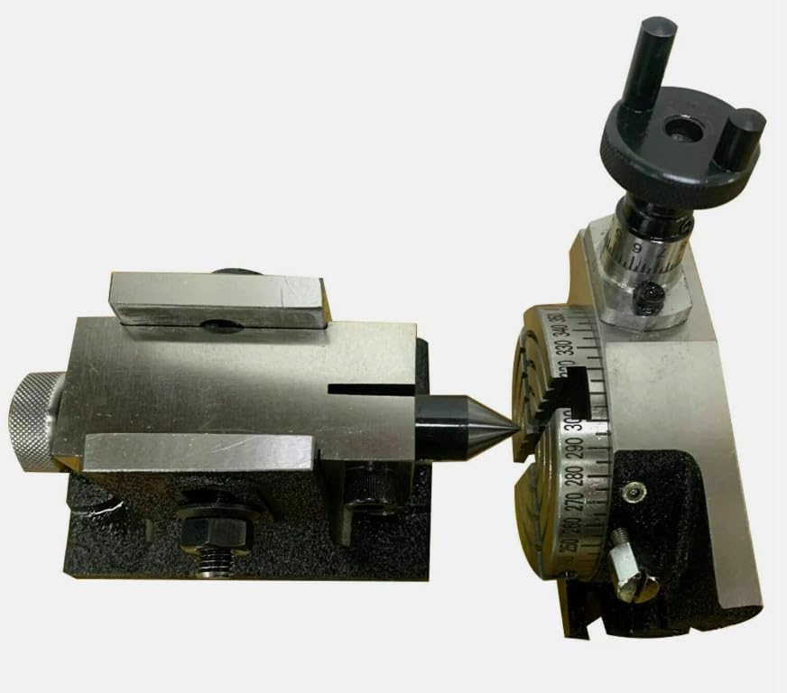 Taurish Rotary Table 3" 80mm Horizontal Vertical Low Profile With Single Bolt Tailstock