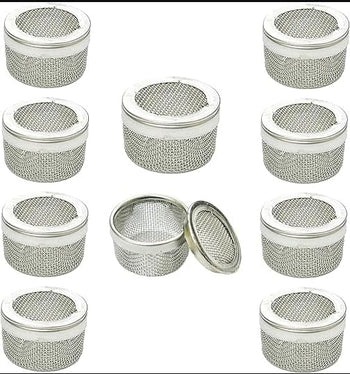 TAURISH 10pc Set Mini Steel Ultrasonic Cleaning Basket Parts Holder Mesh Watch Tool 20mm