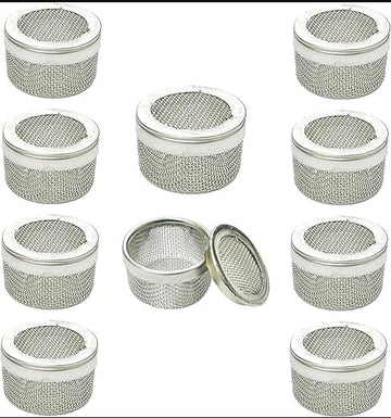 TAURISH 10pc Set Mini Steel Ultrasonic Cleaning Basket Parts Holder Mesh Watch Tool 20mm