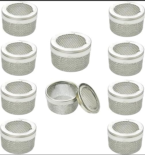 TAURISH 10pc Set Mini Steel Ultrasonic Cleaning Basket Parts Holder Mesh Watch Tool 20mm