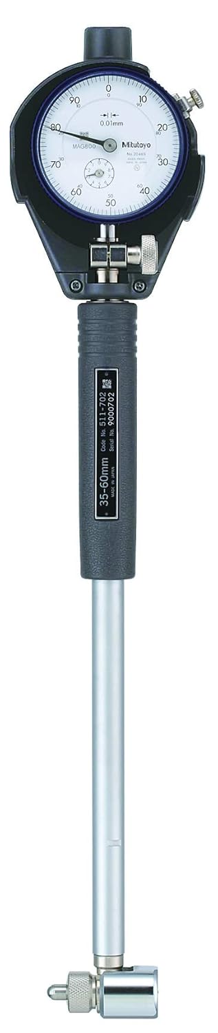 Mitutoyo 511-702 Bore Gage without Indicator, 35-60mm Range, 8mm Gage Stem Diameter