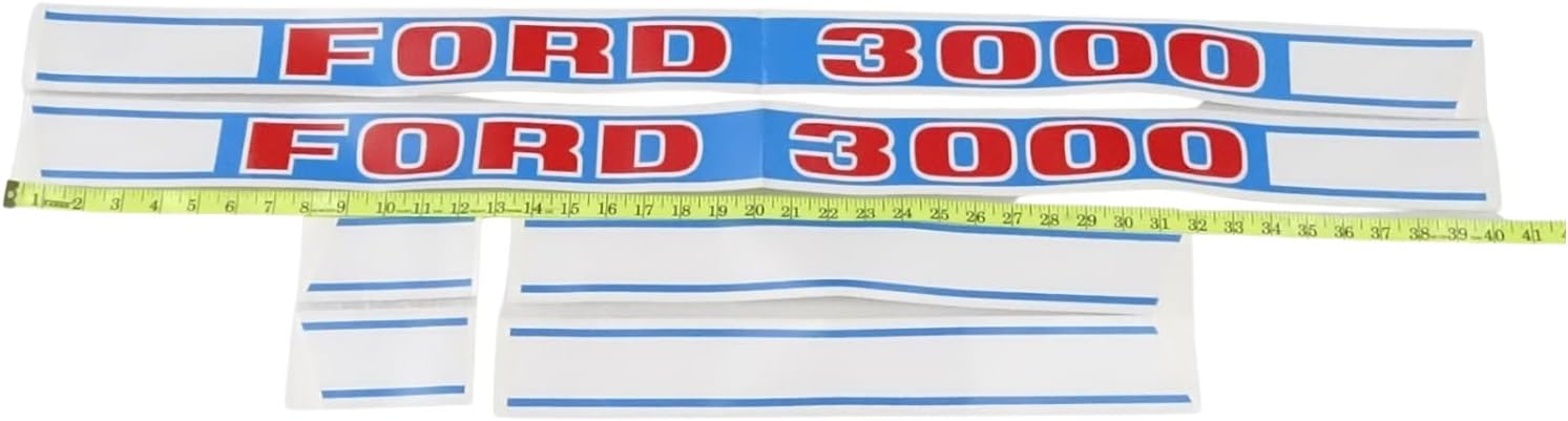 Hood Bonnet Sticker Set Kit Fit for Ford New Holland 3000 Tractor - Decal Graphic Restoration Set