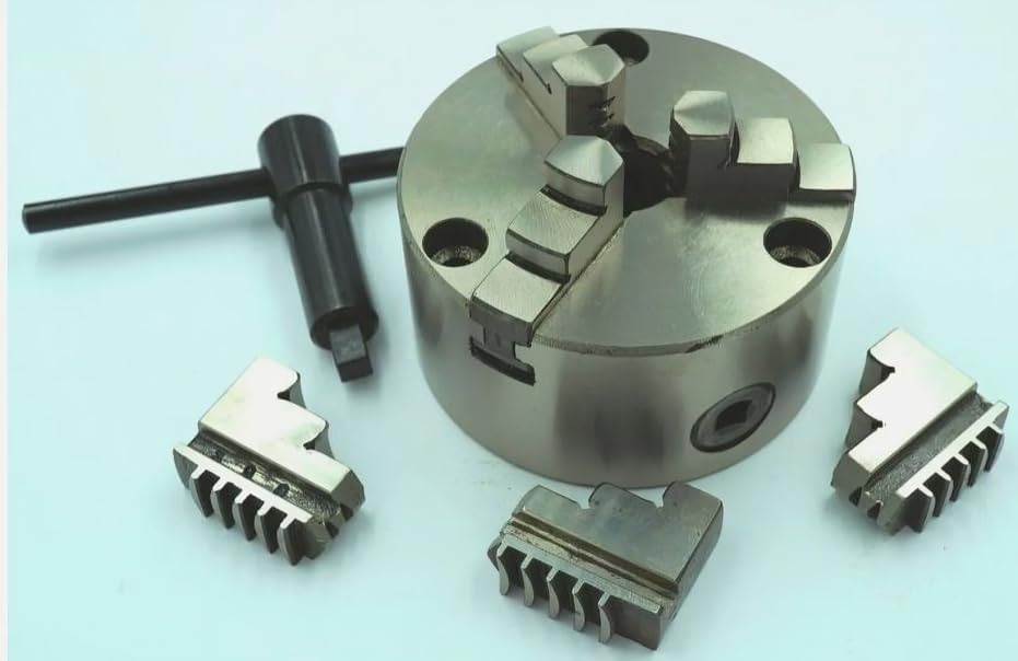 Taurish 100mm Front Load 3 Jaw Self Centering Chuck With Reversible Jaws (Front Mount)