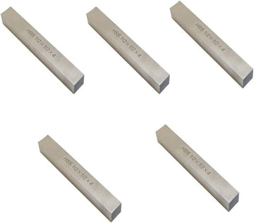 5 Pc 1/2'' x 1/2'' x 4'' HSS Square Tool Bit Lathe Fly Cutter Mill Blank