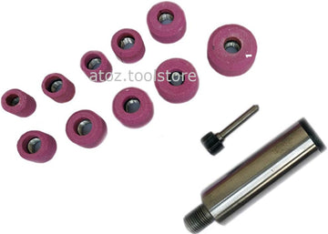 10/12/20/24 pieces Valve Seat Grinding Stones + B&D 9/16" Thread Holder (10x Stones + 9/16" Holder)