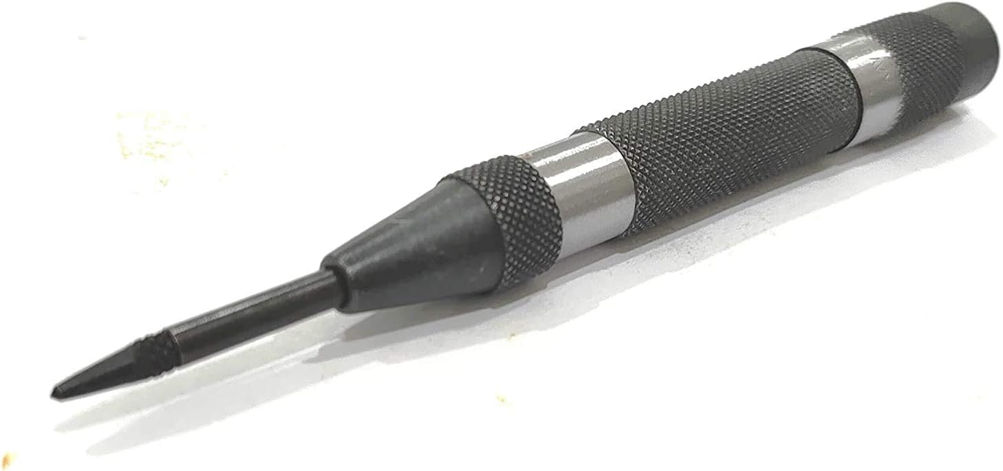 A.D. International Automatic Center Punch with Replaceable Hardened Steel Tip (Medium Duty)