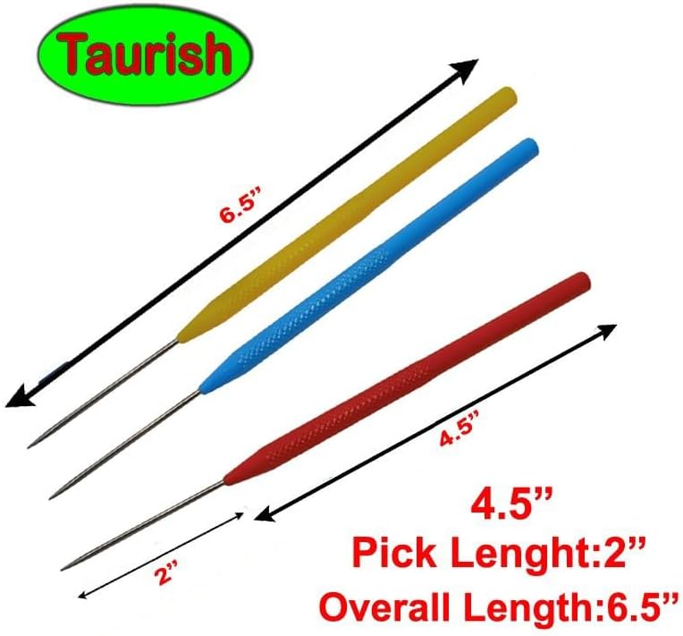 TAURISH Deluxe Titanium Soldering Pick Set, Set of 3, 6-1/2 Inches