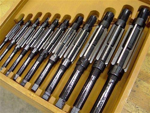 Shoppingfire- 11 Pcs ADJUSTABLE HAND REAMER SET H-4 TO H-14 SIZES 15/32-1.1/2 INCH