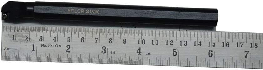AI 1/2'' x 6'' Indexable Boring Bar Right Hand SCLCR Boring Bar with 10 Pieces Carbide Insert CCMT060704 (CCMT21.51) - NEW