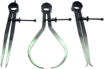 3 Pieces Spring Caliper Set - Inside, Outside & Divider 6" Inch / 150 mm - Measuring Tool, Workshop, Tool Room
