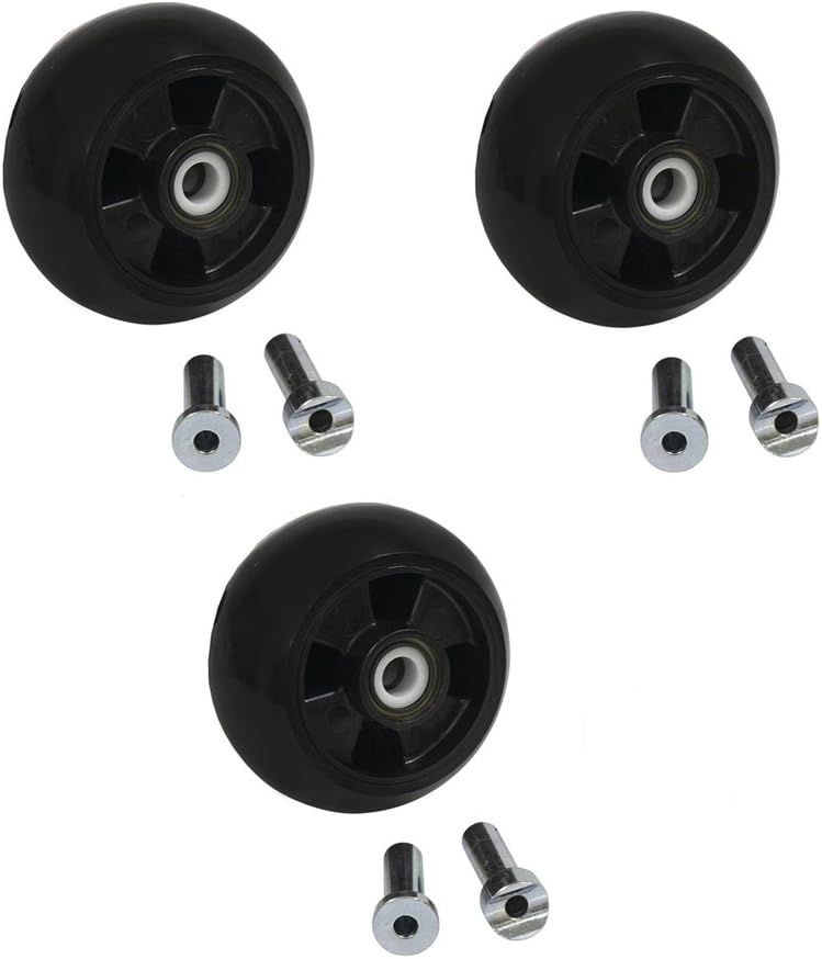 3pk Plastic Deck Wheel Kits Fits John Deere 48" 54" 60" 72" Lawn Mowers AM125172