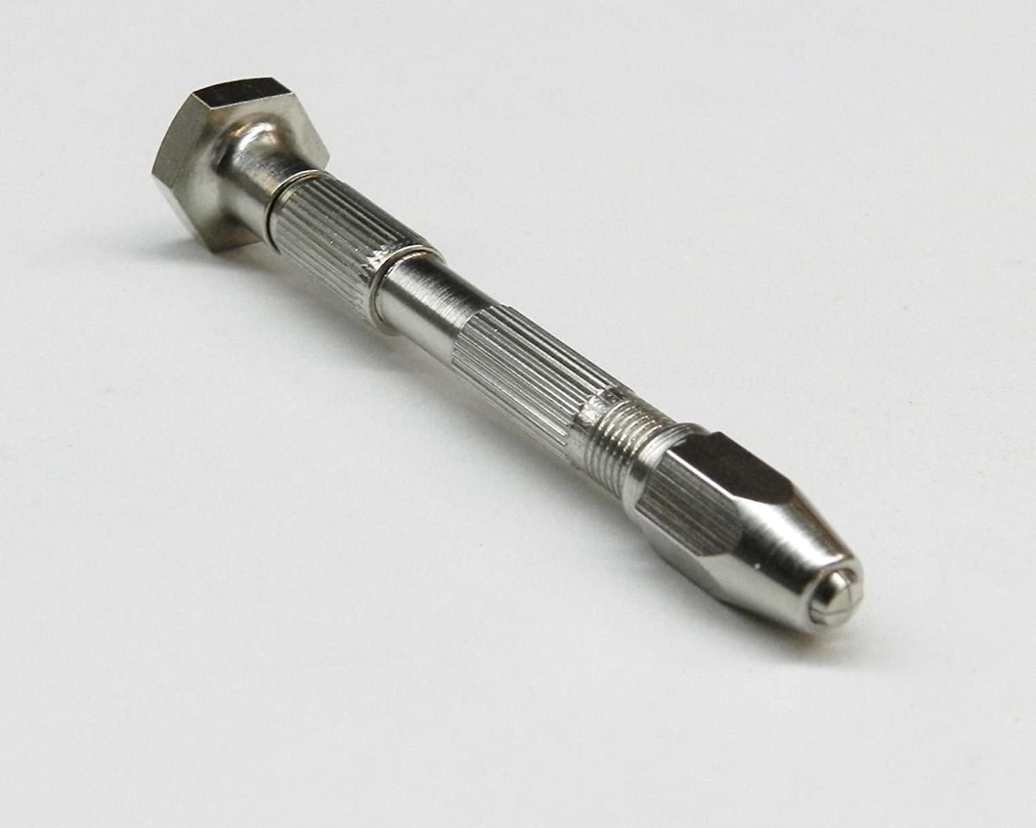 Pin Vise Swivel Head 2 Chuck 4 Sizes Hand Drill Tool Capacity Range 0-1/8"