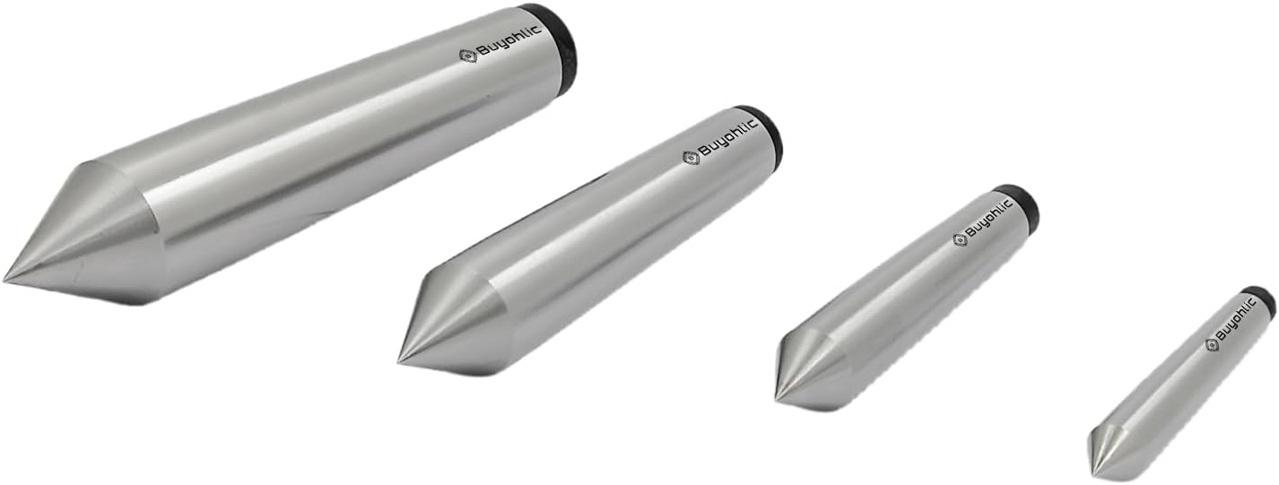 Tool Steel 60° Dead Center - Hard & Ground - Lathe, Drill, Mill, Grinder Engineering Tools (Set of 4 Pcs)