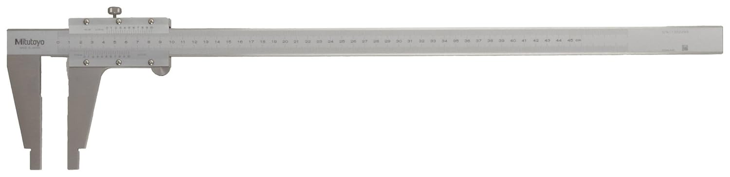 Mitutoyo 160-104 Vernier Caliper, Stainless Steel, Nib Style Jaw, 0-1000mm Range, +/-0.07mm Accuracy, 0.02mm Resolution