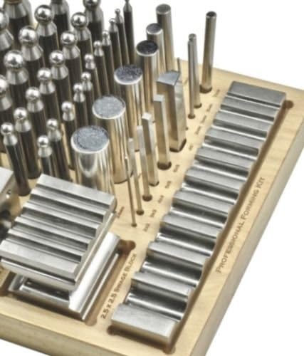 ACE 56pc Dapping Punch Set Jumbo Doming & Steel Swage Block Pro Jewelry Forming Kit (23MB)