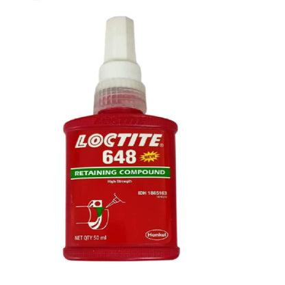 Loctite 648 High Strength Rapid Cure Retaining Compound, 50 mL Bottle, Green, 3,900 psi