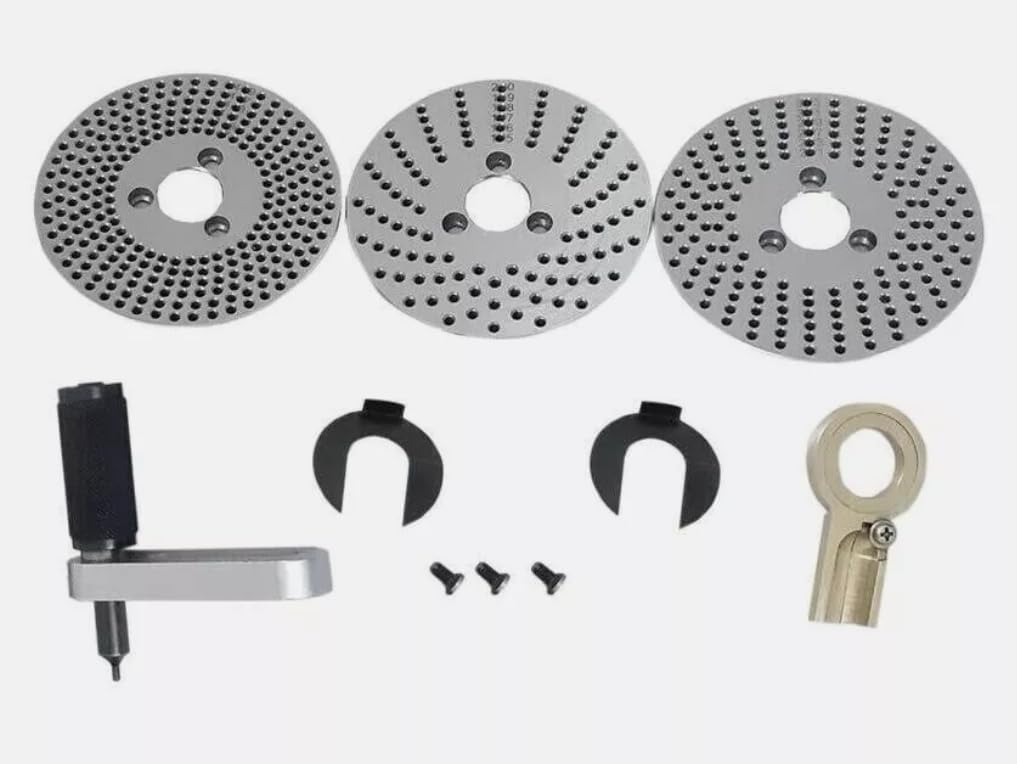 TAURISH Steel Dividing Plates Set for HV4/HV6 Rotary Table with Working Manual-Milling Indexing Kit