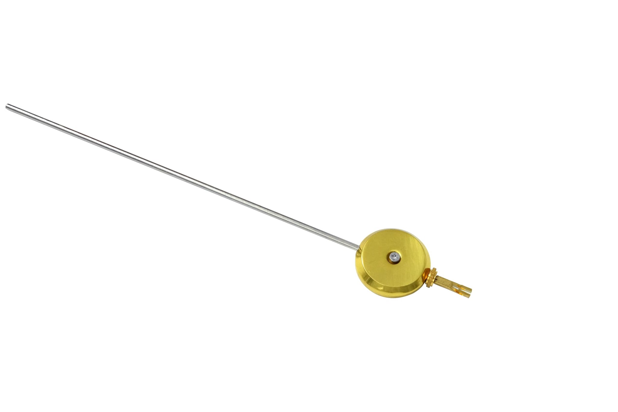 Clock Pendulum French 35mm with Hook - Brass Bob with Steel Rod, 245mm Long