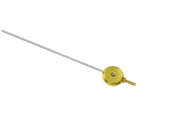 Clock Pendulum French 35mm with Hook - Brass Bob with Steel Rod, 245mm Long